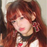 Leopard Cross Earrings Y2g Millennium Hot Girl Niche – Gifts for Kids — 6