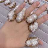 Pearl Necklace Ring Suit Bride Ornament – Gifts for Couples — 6