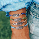 Wax Wire Braided Bracelet Waterproof Silver Leaf – Jewelry Gift Ideas — 1