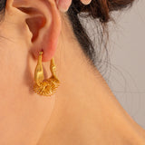 Simple Elegant 18K Gold Stainless Steel Pleated – Birthday Gifts — 1