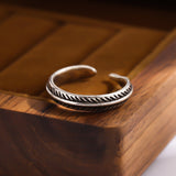 Vintage Leaves Creative Thai Silver Feather Ring – Gifts for Her — 1