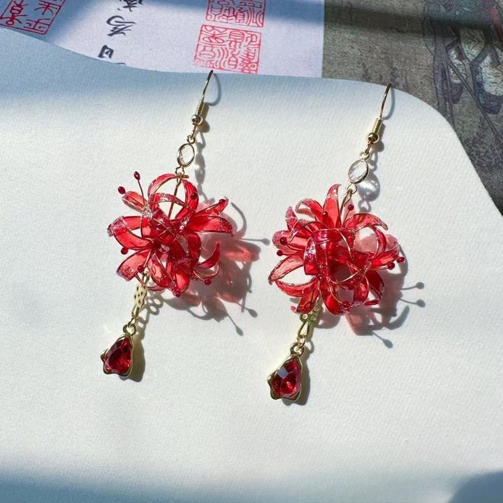 Red Spider Lily Manjushage Women's Earrings – Gifts for Her — 1