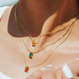 Square Titanium Steel Gold-plated Necklace Female – Jewelry Gift Ideas — 9