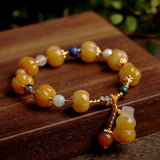 Fashion Golden Silk Jade Lotus Beads Jade Beaded – Stylish Gifts — 10