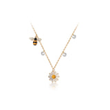 Small White Chrysanthemum Sun Flower Clavicle Chain – Everyday Gifts — 2