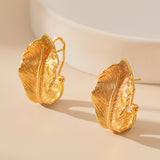 Leaves Brushed Retro Ear Clip – Useful Gifts — 1