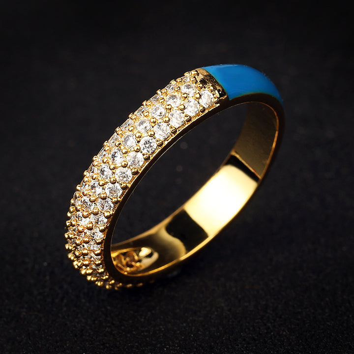 Simple Gold Plated Oil Drip Ring – Small Gift Ideas — 1