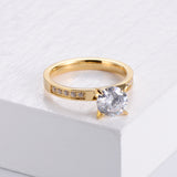 Fashion Women's Four Prong Diamond Stainless Steel – Stylish Gifts — 3