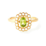 Baguette Peridot Silver Ring Natural Freshwater Pearl – Gift Ideas — 2