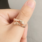 Simple Fashion Special-interest Embrace Hands Hug Ring – Stylish Gifts — 7