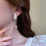 Pearl Flower Earrings Feminine And Advanced – Everyday Gifts — 4