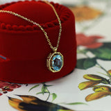 Silver Vintage Sky Blue Topaz Necklace Clavicle – Jewelry Gift Ideas — 2