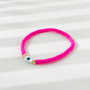 Rainbow Candy Clay Bead Eye Bead Bracelet – Jewelry Gift Ideas — 15
