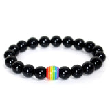 Rainbow Bead Bracelet Pride Natural Stone Strand – Jewelry Gift Ideas — 10