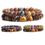 Natural Stone Men's Tiger's Eye Bead Double Layer – Jewelry Gift Ideas — 10