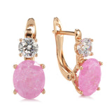 Rose Gold Ear Ring Zircon Sweet Peach – Holiday Gift Ideas — 4