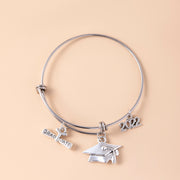 Graduate Cap Charm Bracelet Stainless Steel – Jewelry Gift Ideas — 3