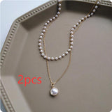 Chain Beaded Multilayer Pearl Pendant Necklace – Jewelry Gift Ideas — 3