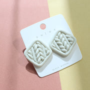 Clay Terracotta Earrings Creative Art Woven – Creative Gifts — 5