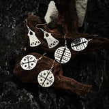 Occult Symbol Dangle Earrings Silver Plated – Jewelry Gift Ideas — 4