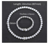 Tennis Necklace 8mm Copper Microinset Zircon – Jewelry Gift Ideas — 2