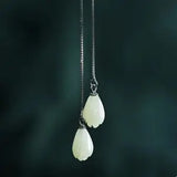 Silver Natural Hotan Magnolia Earrings – Stylish Gifts — 8