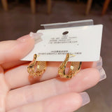 Dongdaemun High-grade Geometric Full Diamond Ear – Small Gift Ideas — 6