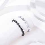 Frosted Stone White Turquoise Couple Bracelet – Jewelry Gift Ideas — 4
