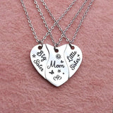 3 PCS Heart-shaped Matching Mom Sisters Necklace Set – Gifts for Her — 6