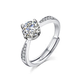 Women's S925 Sterling Silver One Carat Moissanite Ring – Gifts for Her — 5