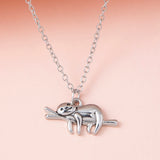 Silver Color Slow Down Be Happy Slider Sloth – Jewelry Gift Ideas — 1