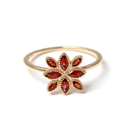 Vintage Red Pomegranate Ring Women's Sterling Silver – Gifts for Her — 2
