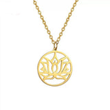 Female Buddha Lotus Stainless Steel Pendant – Jewelry Gift Ideas — 7