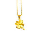 Gold Pendant Simple Grass Necklace – Jewelry Gift Ideas — 2