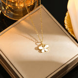 Oil Dripping Butterfly Titanium Steel Necklace – Jewelry Gift Ideas — 4