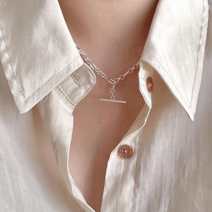 Women's Simple Sterling Silver Pearl Chain – Jewelry Gift Ideas — 1