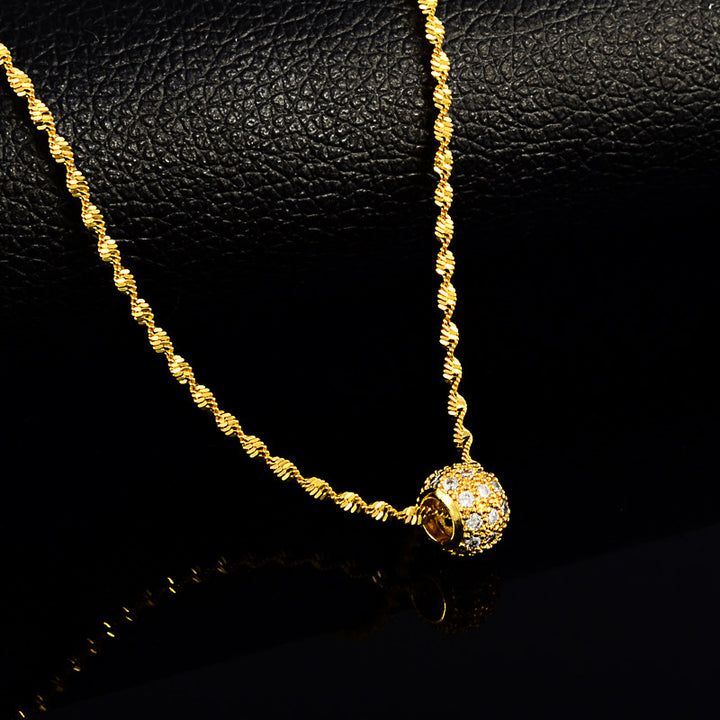 High-end Atmosphere Necklace 24k Gold Plated Bead – Jewelry Gift Ideas — 1