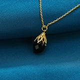 Natural Water Drop Black Agate Pendant – Jewelry Gift Ideas — 1