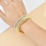 18k Plated Golden Balls Hematite Beaded Bracelet – Jewelry Gift Ideas — 1