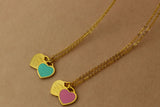 Doppel Herz Necklace Oil Dripping Rose Gold – Jewelry Gift Ideas — 7