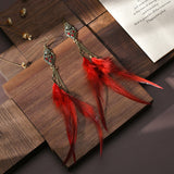 Drop Shaped Point Diamond Chain Tassel Earrings – Thoughtful Gifts — 13