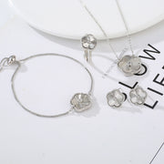 Gold Flower Bracelet Ring Earrings Women's – Jewelry Gift Ideas — 5