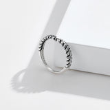 925 Sterling Silver Leaf Ring Retro Blemish – Stylish Gifts — 6