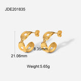Gold Titanium Steel Chain Ear Ring Ladies – Surprise Gifts — 13