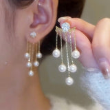 Small Design Sense Vintage Pearl Tassel Earrings – Useful Gifts — 1