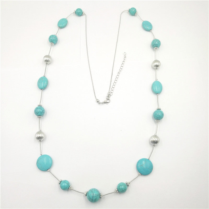 Women's Fashionable And Versatile Turquoise Beads – Gifts for Her — 1
