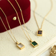 Light Luxury Small French Square Colored – Jewelry Gift Ideas — 1
