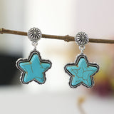 Big Pentagram Earrings Creative Turquoise – Meaningful Gifts — 3