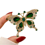 Light Luxury Emerald Butterfly Brooch – Jewelry Gift Ideas — 6