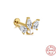 Sterling Silver Flat Head Pierced Cartilage Earrings – Stylish Gifts — 7